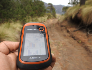 GPS-Gerät Garmin in Orange-Schwarz