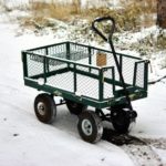 Bollerwagen im Schnee