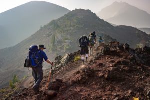 Wanderung mit Tourenrucksack