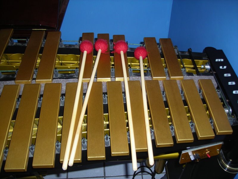 Mallets auf einem Vibraphon