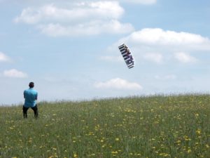 Lenkdrachen fliegen