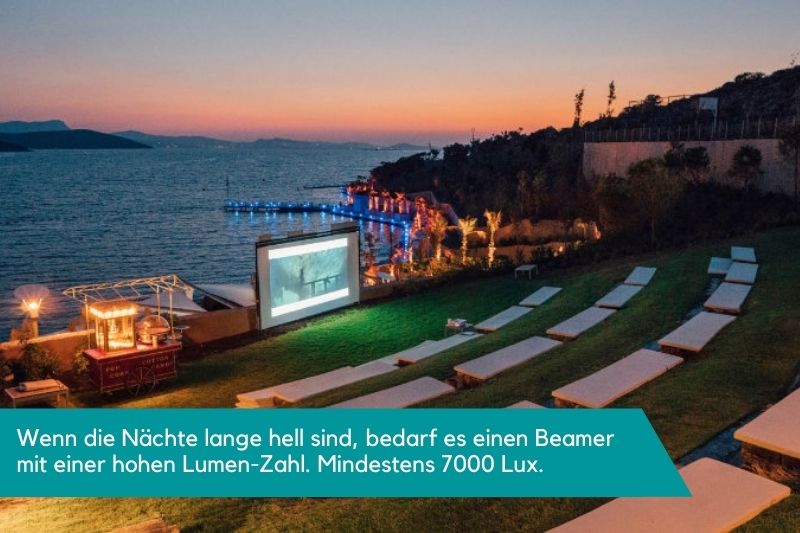 Event mit Tageslicht Beamer