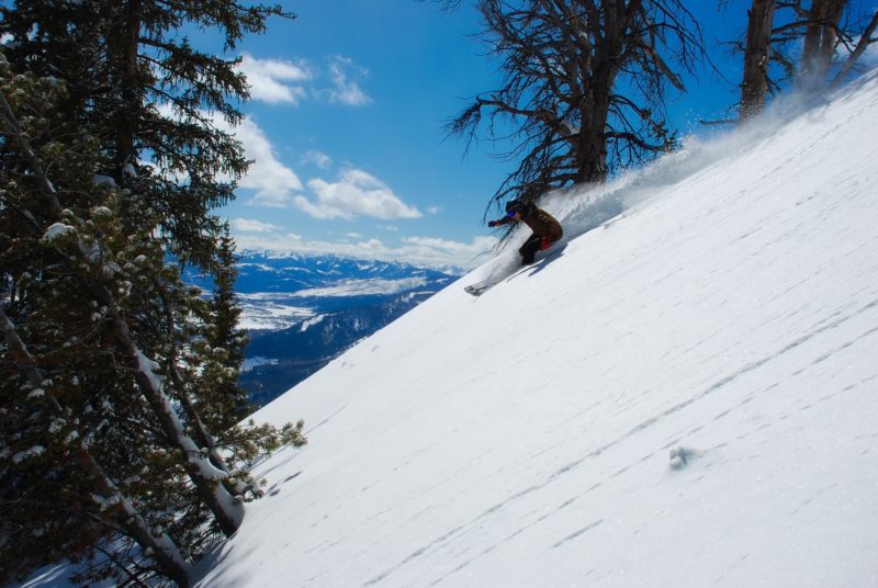 Snowboarder auf der Piste