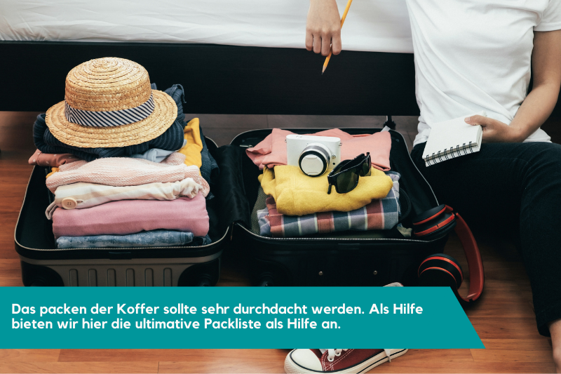 die ultimative Packliste bei Reisen mit dem Kind - Koffer packen