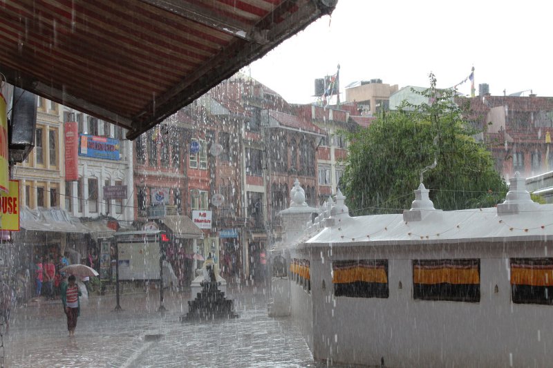 Monsun in einer Gegend in Nepal