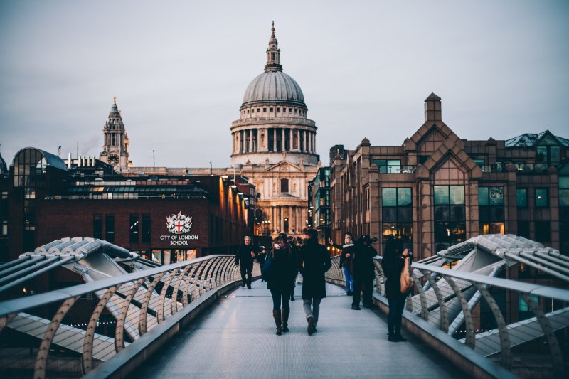 St. Paul's Cathedral und Millenium Bridge