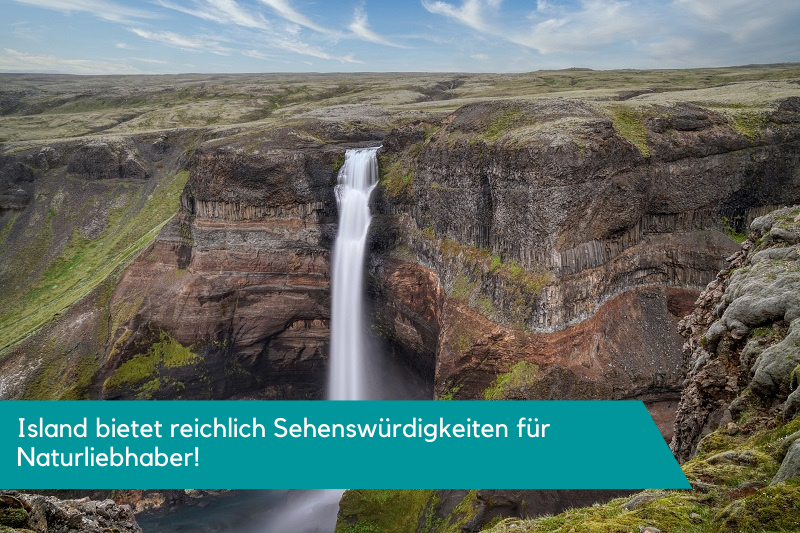 Island Wasserfall Landschaft