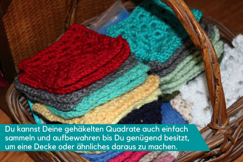 gehäkelte Quadrate für Patchwork