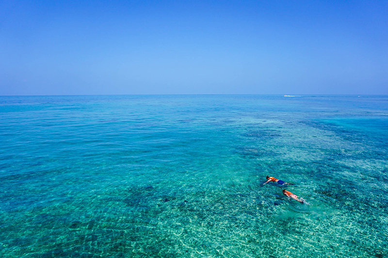 Schnorcheln im Meer