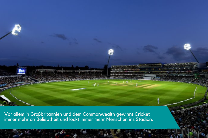 Ein voll gefülltes Cricket-Stadion.