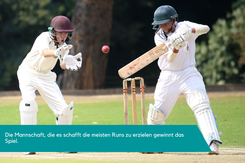 Wie in den Cricket-Regeln beschrieben