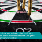 Dartscheibe mit 3 Pfeilen