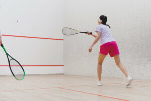 Squash-Match im Court