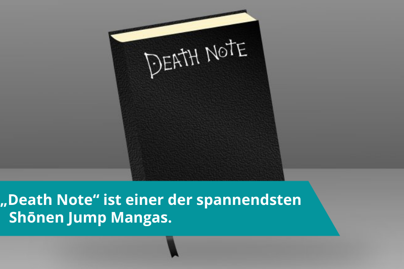 Ein schwarzes Buch mit den Titel "Death Note".